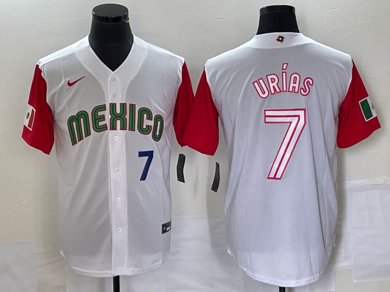 Men 2023 World Cub Mexico #7 Urias White white Nike MLB Jersey24